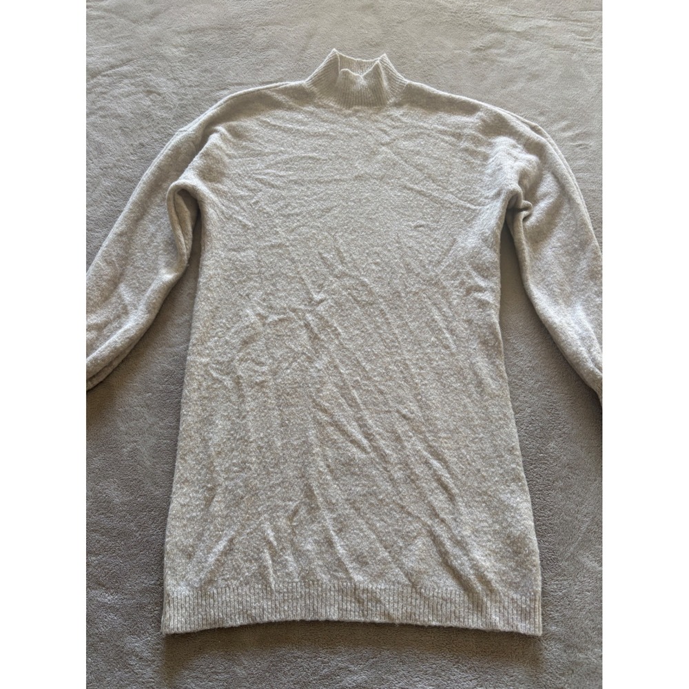 Vero‎ Moda Womens XS Gray Long Sleeve Mock Neck Knit Sweater Dress Casual